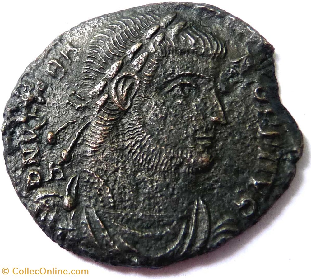 Vétranio 350/Siscia/HOC SIGNO VICTOR ERIS monnaies antiques romaines imperiales republicaines vetranio 350 siscia hoc signo victor eris