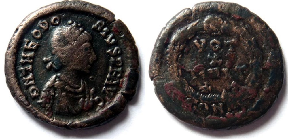 Théodose 378-383/Constantinople/VOT X MVLT XX monnaies antiques romaines imperiales et republicaines theodose 378 383 constantinople vot x mvlt xx