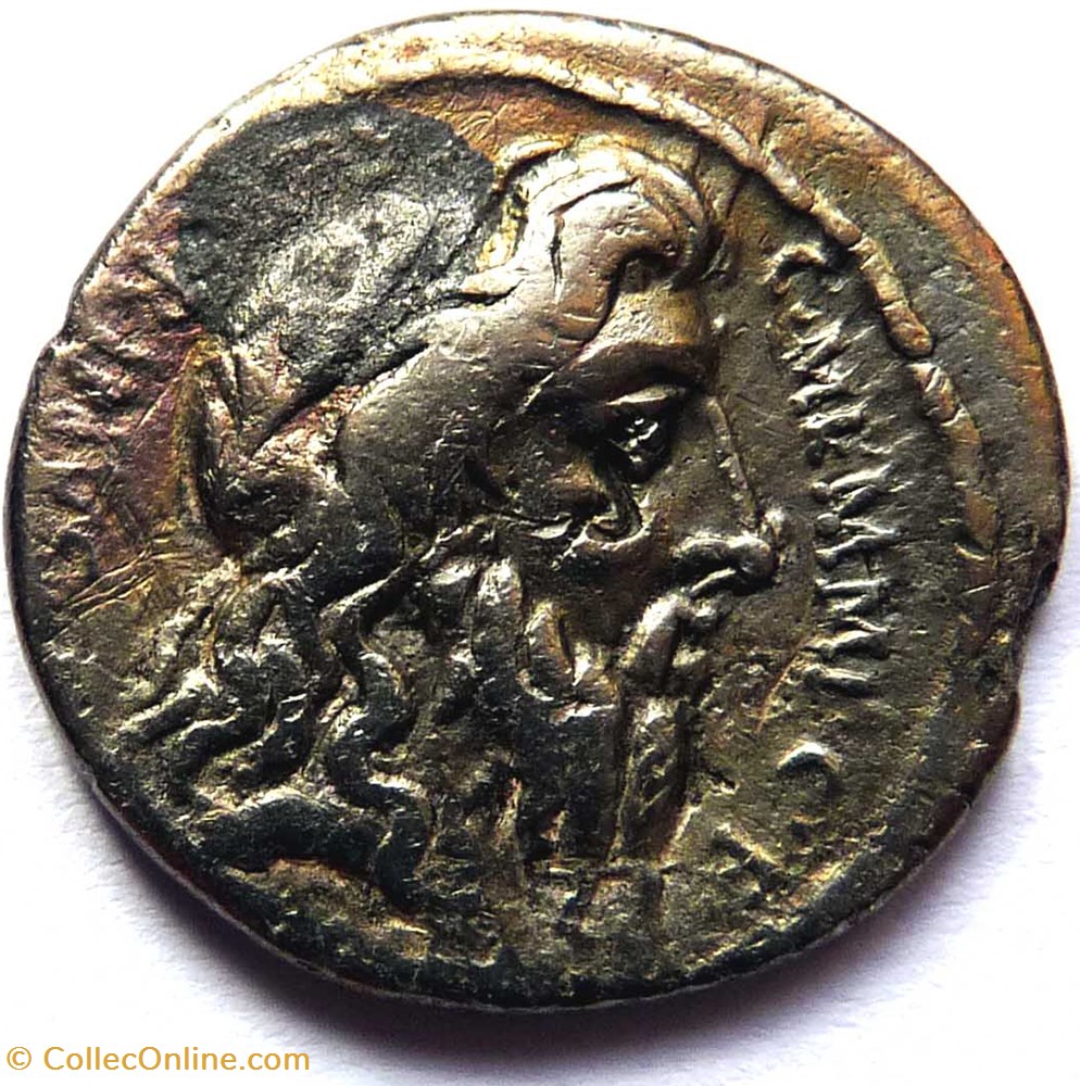 Gens Memmia -56/Denier/Romulus monnaies antiques av jc ap romaines republicaines imperiales gens memmia 56 denier romulus