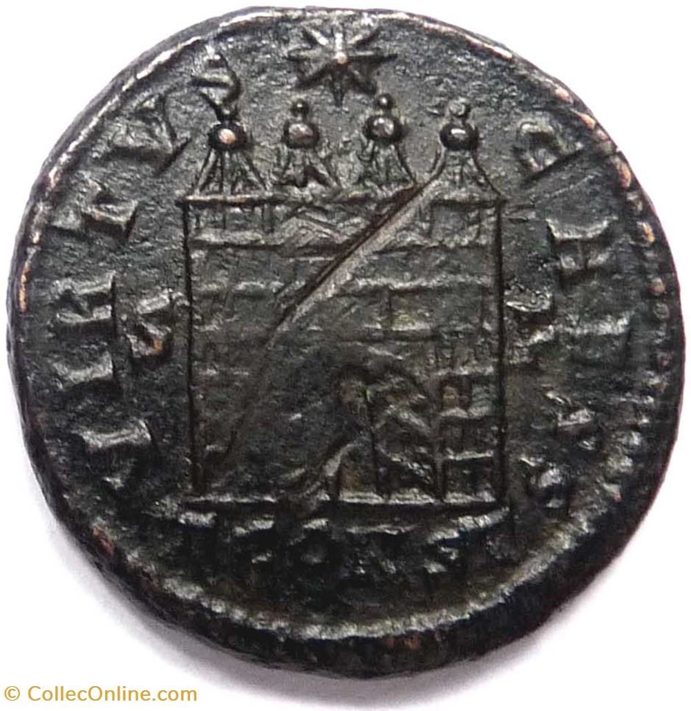 Constance II 328-329/Arles /VIRTVS CAESS monnaies antiques romaines republicaines imperiales constance ii 328 329 arles virtvs caess