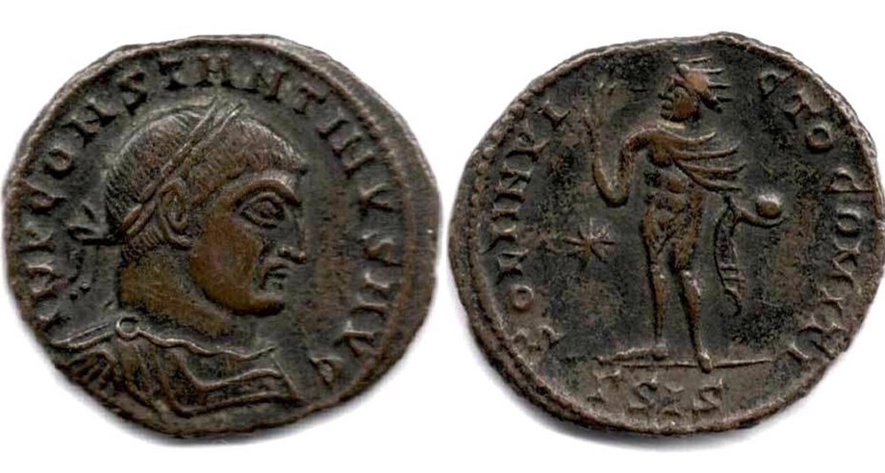 RIC 33/Constantin 1er 317/Siscia/SOLI INVICTO COMITI monnaies antiques romaines imperiales et republicaines ric 33 constantin 1er 317 siscia soli invicto comiti