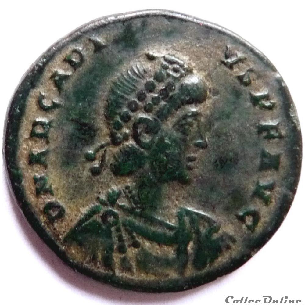 Arcadius 392-395/Nicomédie/GLORIA ROMANORVM monnaies antiques av jc ap romaines republicaines imperiales arcadius 392 395 nicomedie gloria romanorvm