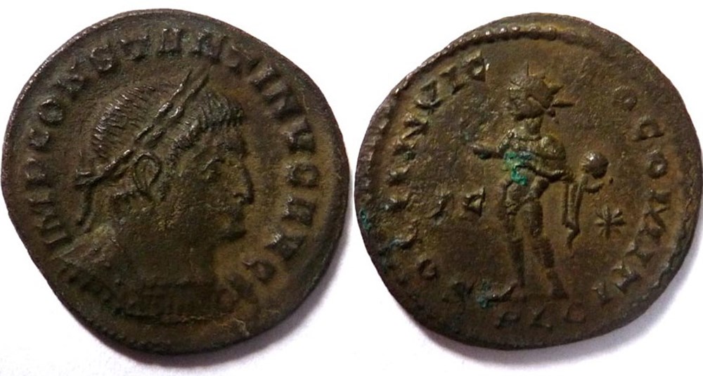 RIC 34/Constantin 1er 315-316/Lyon/SOLI INVICTO COMITI monnaies antiques romaines imperiales et republicaines ric 34 constantin 1er 315 316 lyon soli invicto comiti