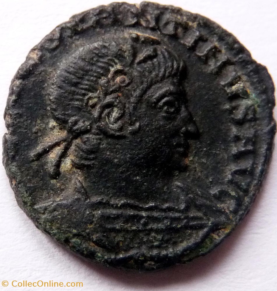 Constantin II 337-340/Rome/GLORIA EXERCITVS monnaies antiques av jc ap romaines republicaines imperiales constantin ii 337 340 rome gloria exercitvs