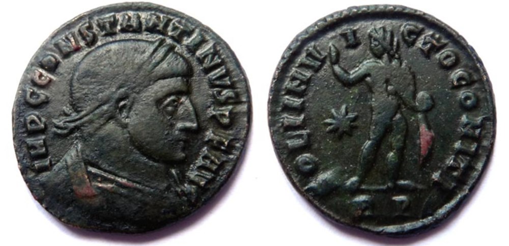 RIC 369/Constantin 1er 313/Rome/SOLI INVICTO COMITI monnaies antiques romaines imperiales et republicaines ric 369 constantin 1er 313 rome soli invicto comiti