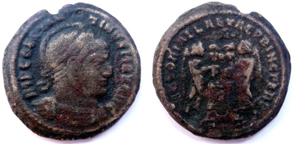 monnaies antiques romaines imperiales republicaines victoriae laetae princ perp 319 ticinum