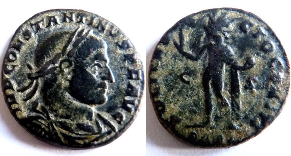 monnaies antiques romaines imperiales et republicaines ric 145 constantin 1er 316 317 arles soli invicto comiti