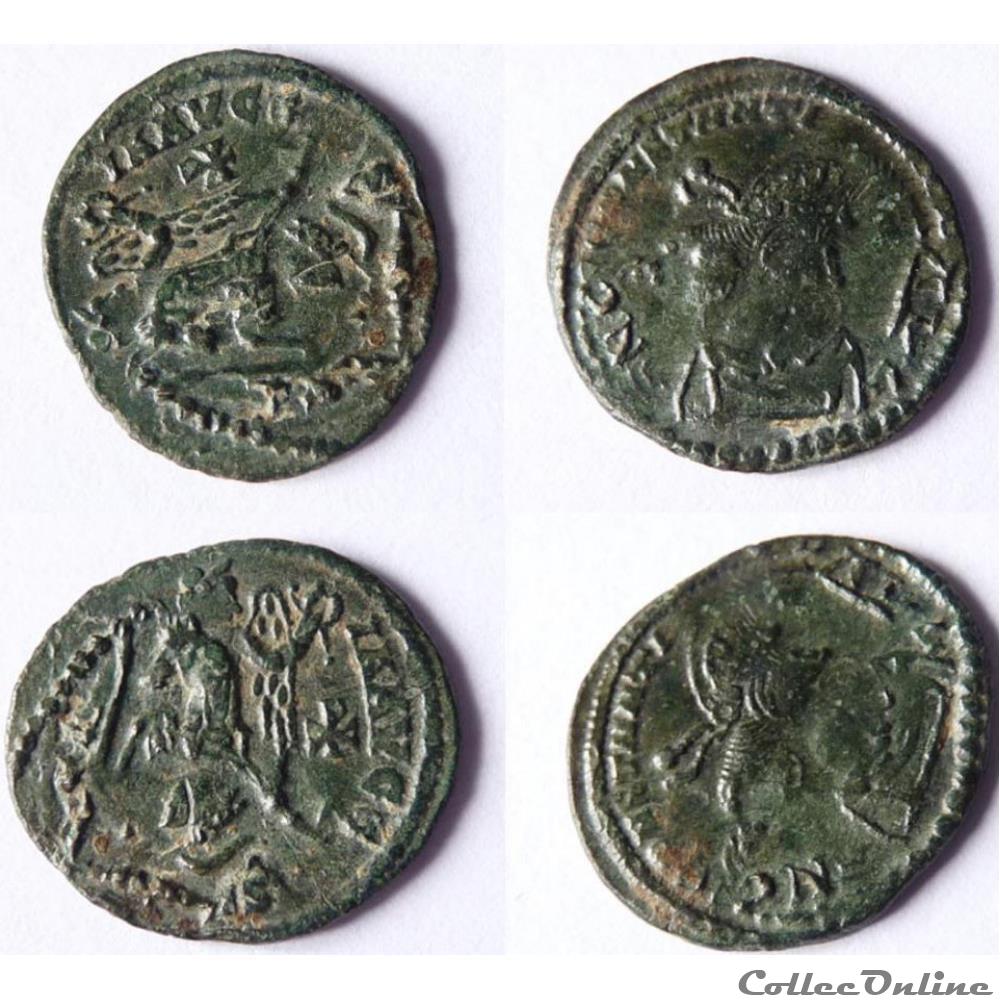 Imitation en surfrappe sur Constance II 4 monnaie antique romaine imitation en surfrappe sur constance ii