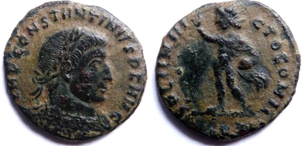 RIC 5 var/Constantin 1er 317/Aquilée/SOLI INVICTO COMITI monnaies antiques romaines imperiales et republicaines ric 5 var constantin 1er 317 aquilee soli invicto comiti