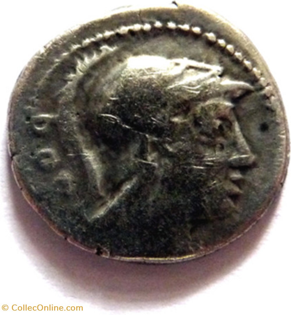 Gens Rubria -87/Denier/Minerve monnaies antiques romaines imperiales et republicaines gens rubria 87 denier minerve
