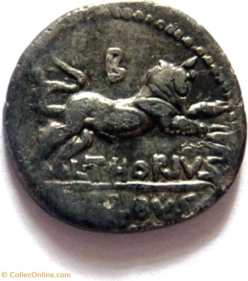 monnaies antiques romaines imperiales et republicaines gens thoria 105 denier junon sospita