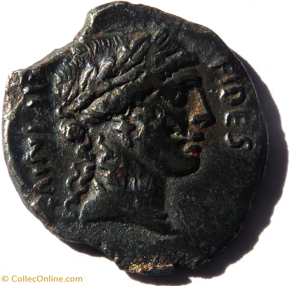 monnaie antique av jc ap romaine republicaine imperiale gens licinia 47 denier fides