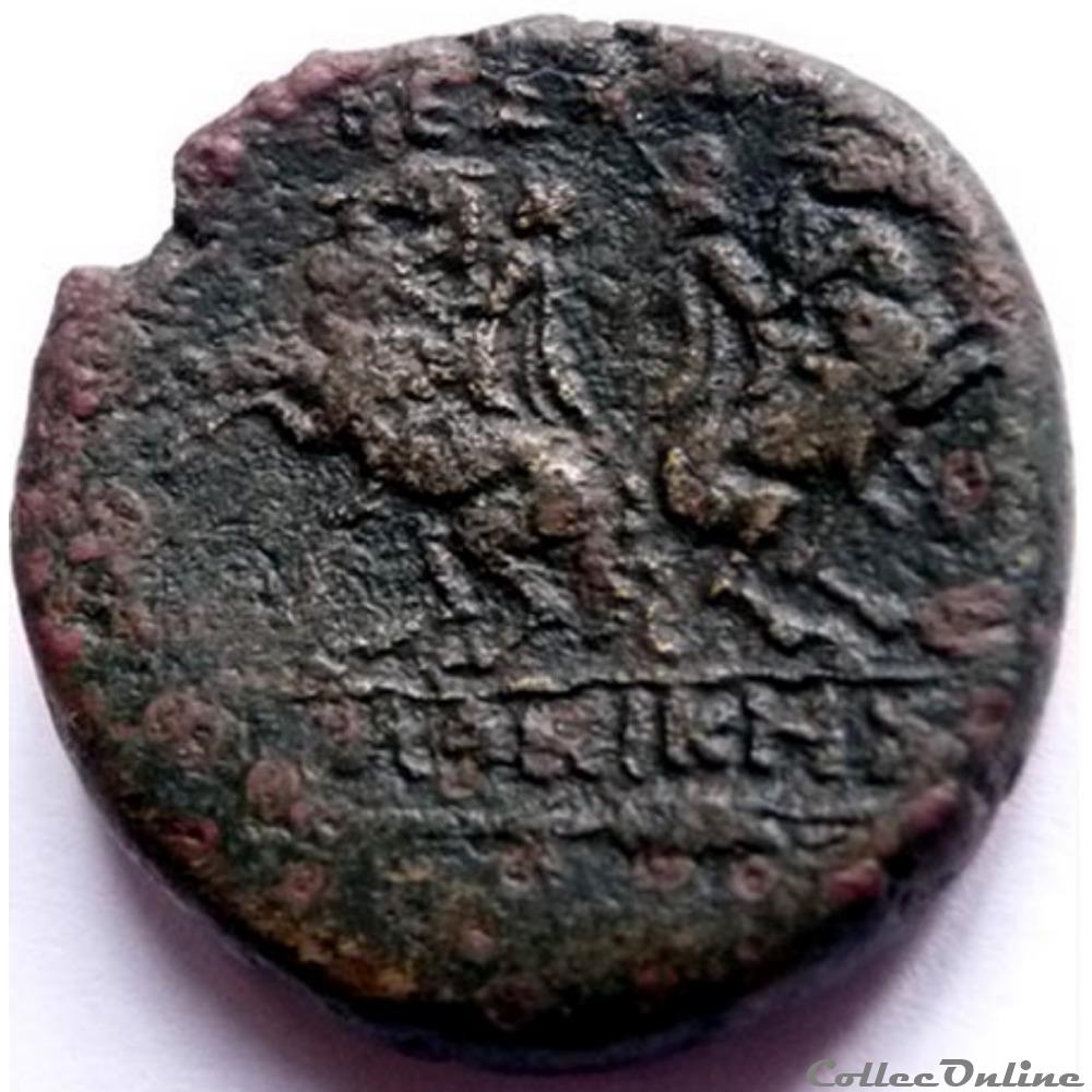 monnaies antiquite av jc ap romaines republicaines imperiales as de janus 88 thessalonique les dioscures