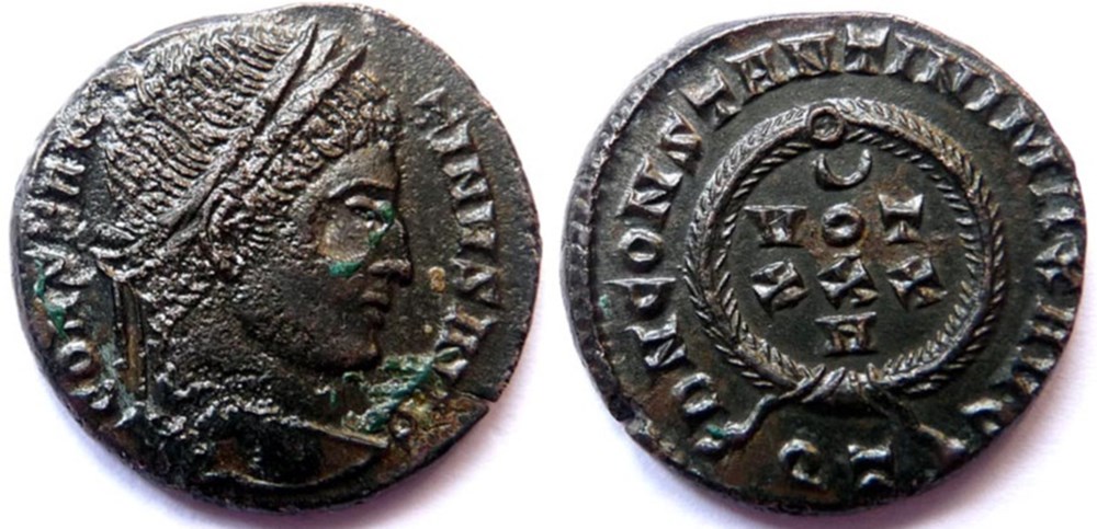 D N CONSTANTINI MAX AVG/325/Ticinum monnaies antiques romaines imperiales et republicaines d n constantini max avg 325 ticinum