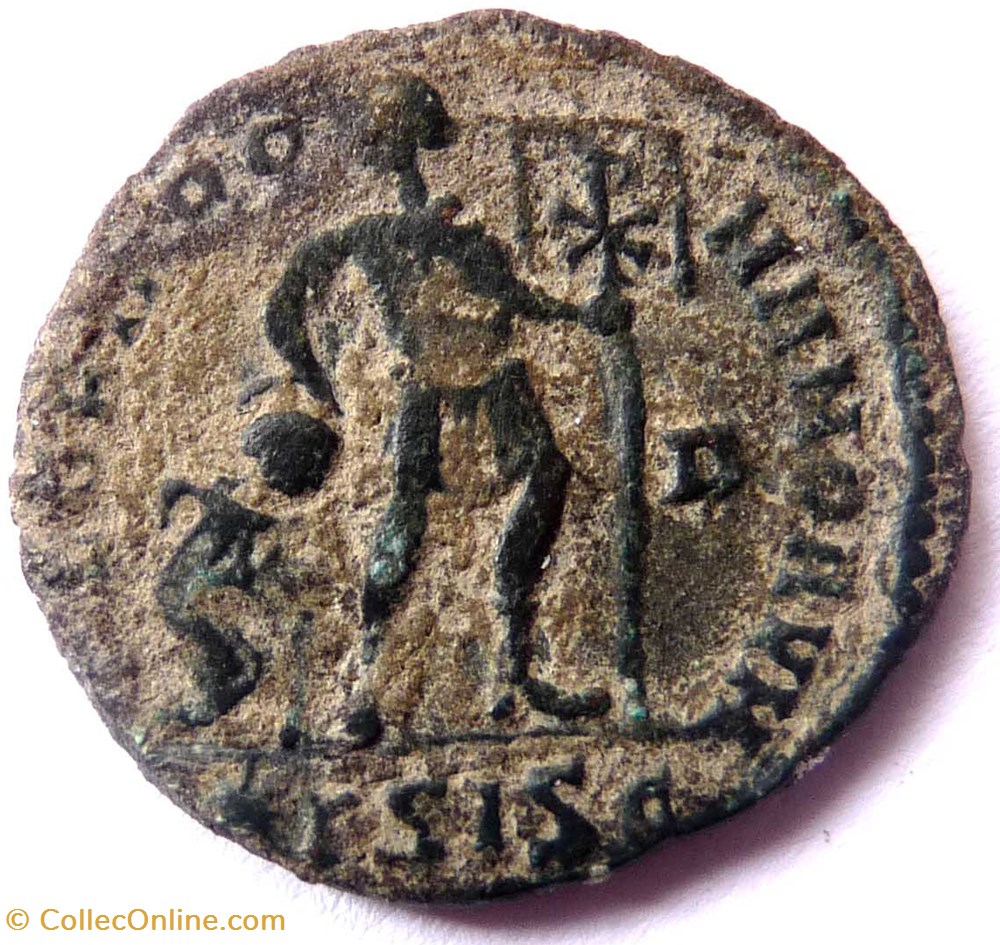 monnaies antiquite av jc ap romaines republicaines imperiales valens 367 375 siscia gloria romanorvm