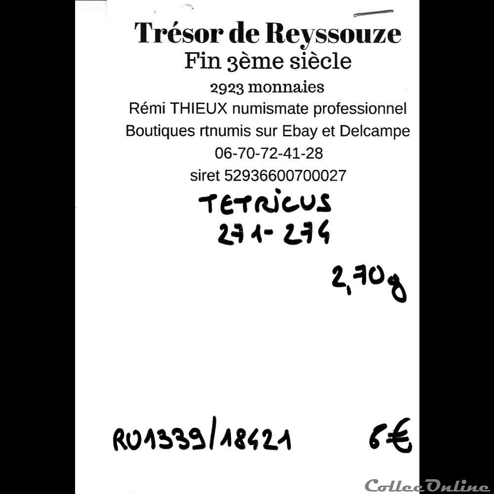 Tétricus 1er 271/Cologne/FIDES MILITUM 2 monnaie antique av jc a ap romaine tetricus 1er 271 cologne fides militum
