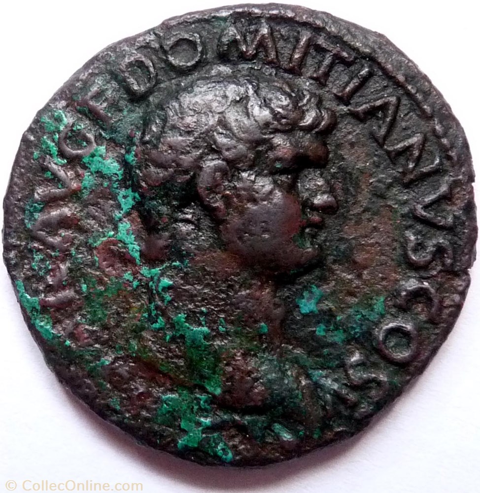 Domitien 77-78/Lyon/SPES SC monnaie antique av jc a ap romaine domitien 77 78 lyon spes sc