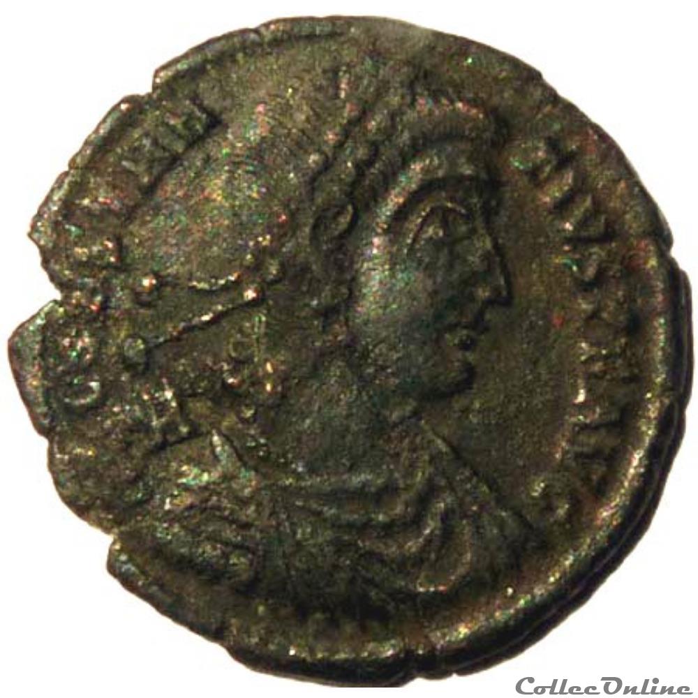 Constance II 350-351/Siscia/CONCORDIA MILITVM 3 monnaies antiquite av jc ap romaines republicaines imperiales constance ii 350 351 siscia concordia militvm