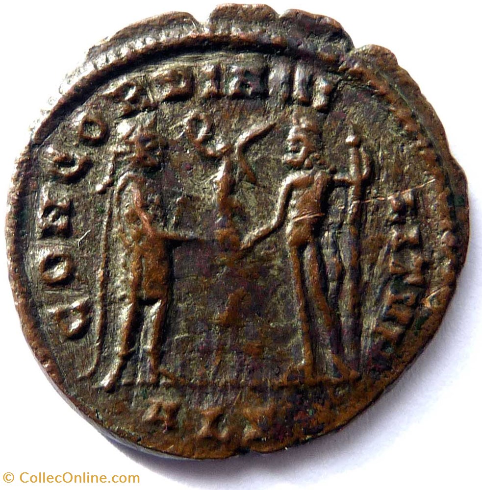 monnaies antiques romaines imperiales et republicaines constance chlore 296 297 alexandrie concordia militvm