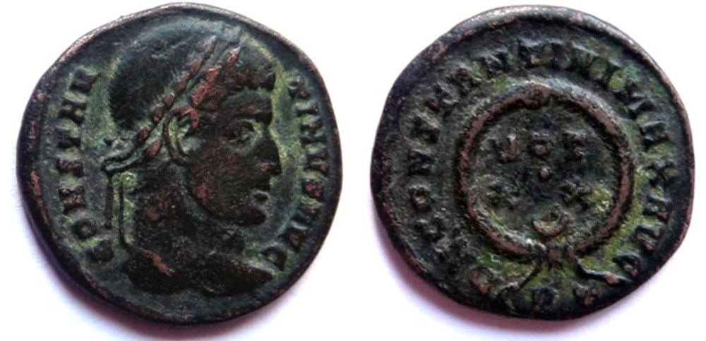 D N CONSTANTINI MAX AVG/322-325/Ticinum monnaies antiques romaines imperiales et republicaines d n constantini max avg 322 325 ticinum