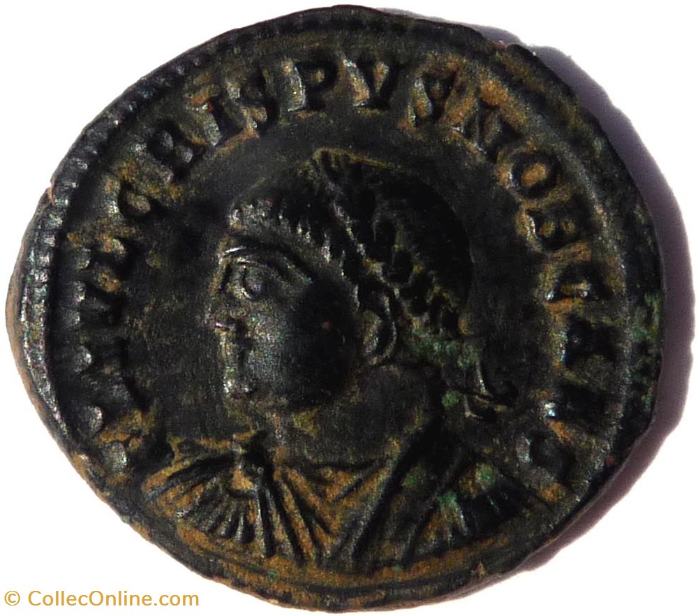 Crispus 325-326/Alexandrie/PROVIDENTIAE CAESS monnaies antiques av jc ap romaines republicaines imperiales crispus 325 326 alexandrie providentiae caess