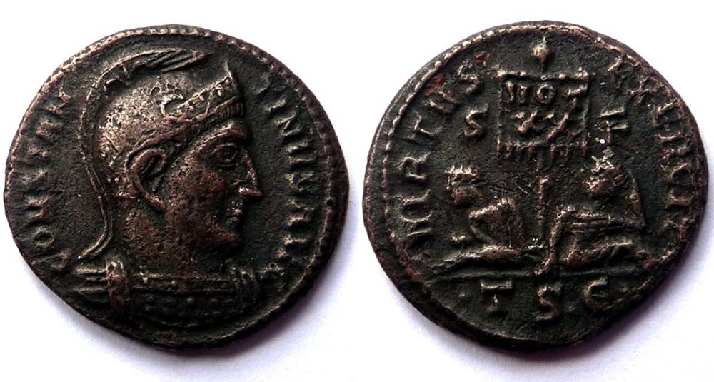 VIRTVS EXERCIT/320/Thessalonique/ monnaies antiques romaines imperiales et republicaines virtvs exercit 320 thessalonique