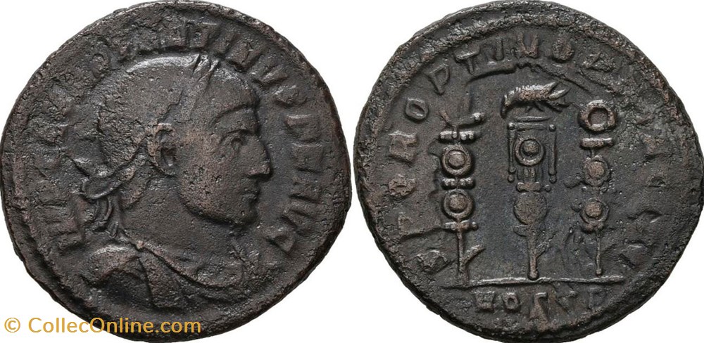 Coin de revers marqué par le coin d'avers lors d'une frappe à vide. monnaies antiques romaines imperiales et republicaines coin de revers marque par le coin avers lors une frappe a vide