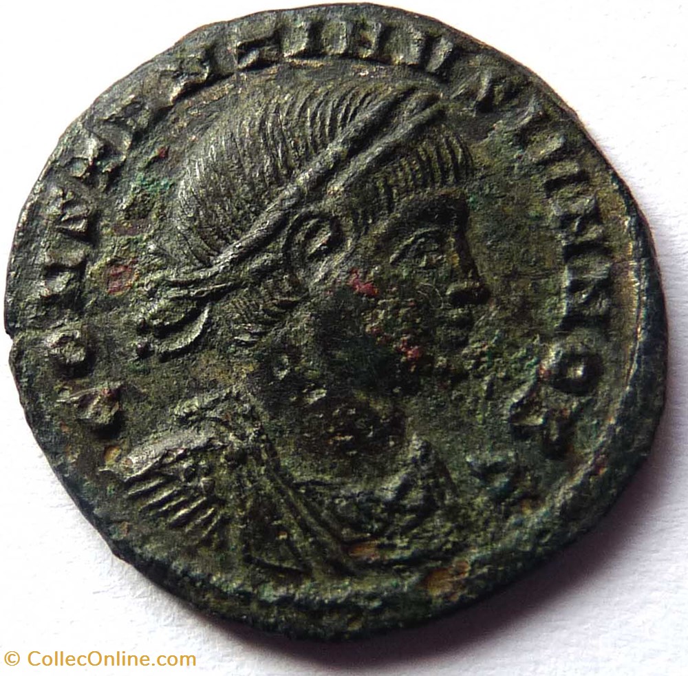 Constantin II 326/Ticinum/PROVIDENTIA CAESS monnaies antiquite av jc ap romaines republicaines imperiales constantin ii 326 ticinum providentia caess