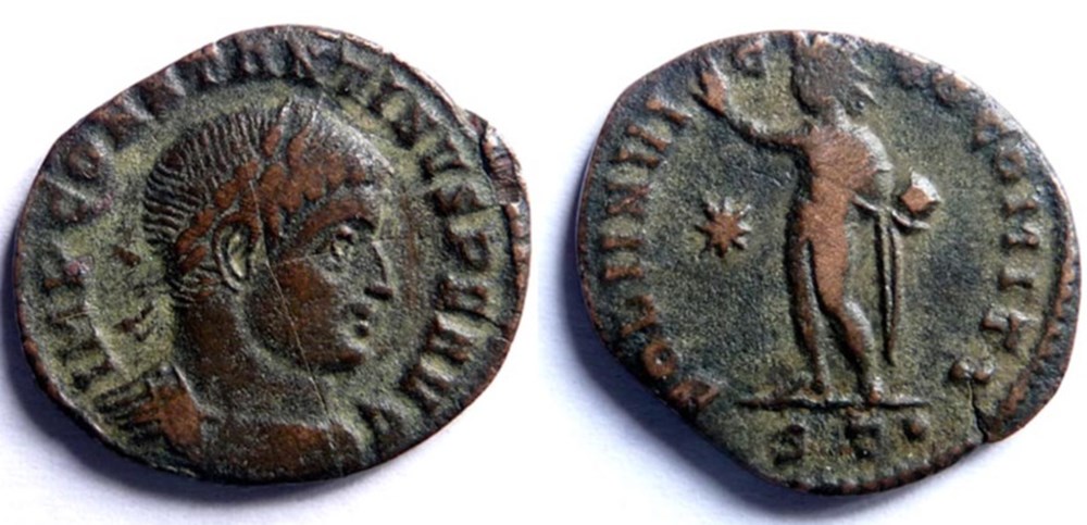 RIC 16/Constantin 1er 314/Ticinum/SOLI INVICTO COMITI monnaies antiques romaines imperiales et republicaines ric 16 constantin 1er 314 ticinum soli invicto comiti