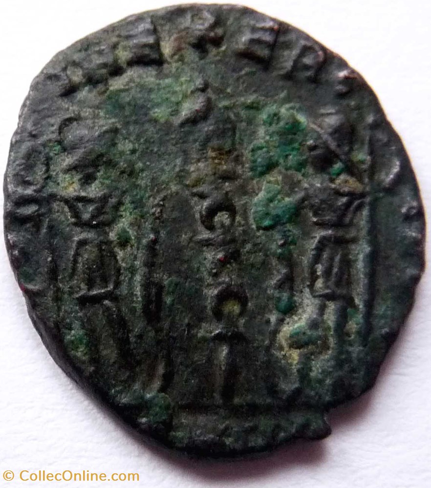Constantin II 337-340/Héraclée/GLORIA EXERCITVS monnaies antiques romaines imperiales et republicaines constantin ii 337 340 heraclee gloria exercitvs