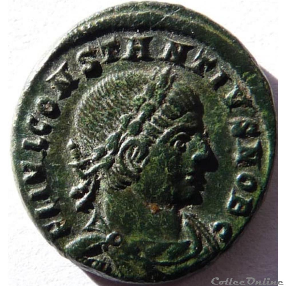 Constance II 330-331/Arles/GLORIA EXERCITVS monnaies antiques romaines republicaines imperiales constance ii 330 331 arles gloria exercitvs