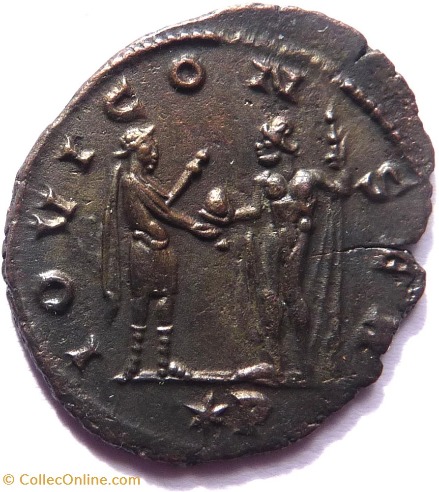 Aurélien 271-272/Siscia/IOVI CONSER monnaies antiquite av jc ap romaines republicaines imperiales aurelien 271 272 siscia iovi conser