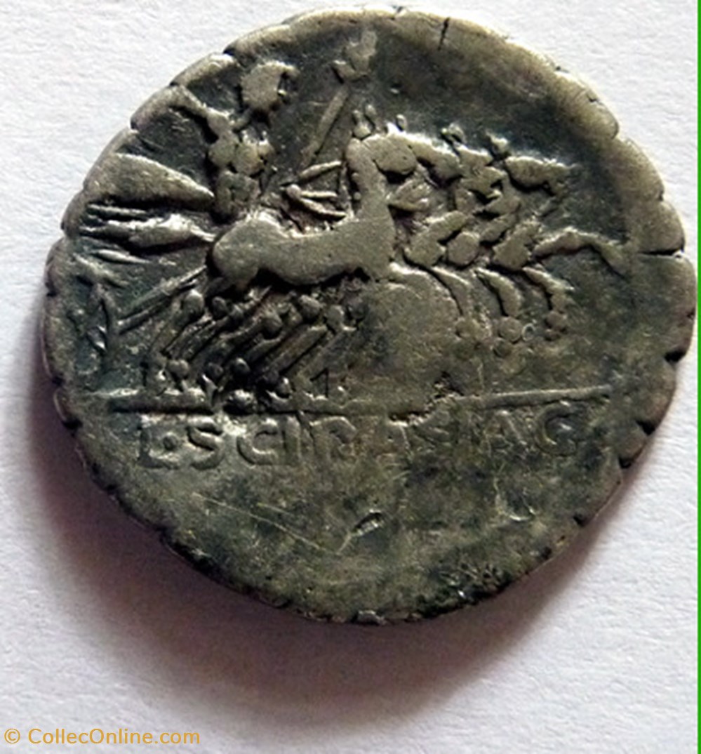 Gens Cornelia -106/Denier serratus/Jupiter monnaies antiques romaines imperiales et republicaines gens cornelia 106 denier serratus jupiter