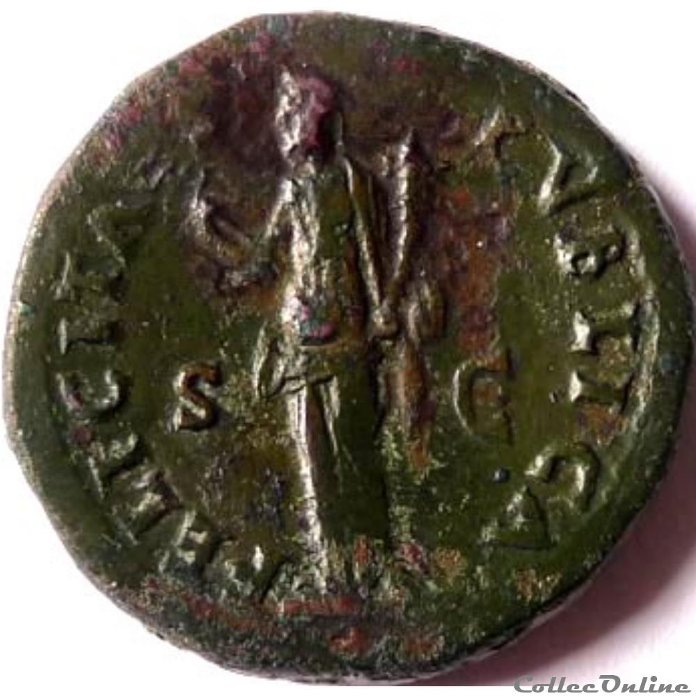 Vespasien 74/Dupondius/Rome/FELICITAS PVBLICA monnaie antique av jc ap romaine vespasien 74 dupondius rome felicitas pvblica