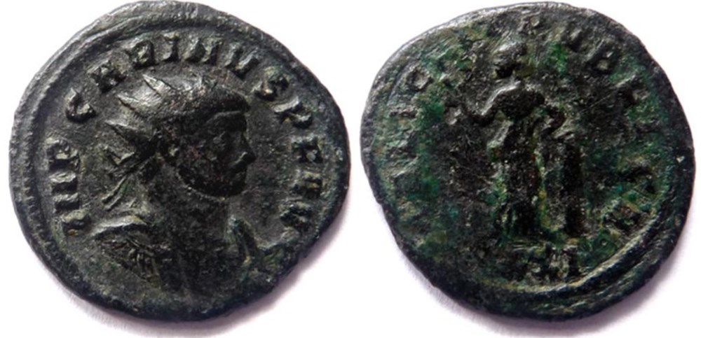 Carin 283-285/Ticinum/FELICIT PVBLICA monnaies antiques romaines imperiales et republicaines carin 283 285 ticinum felicit pvblica