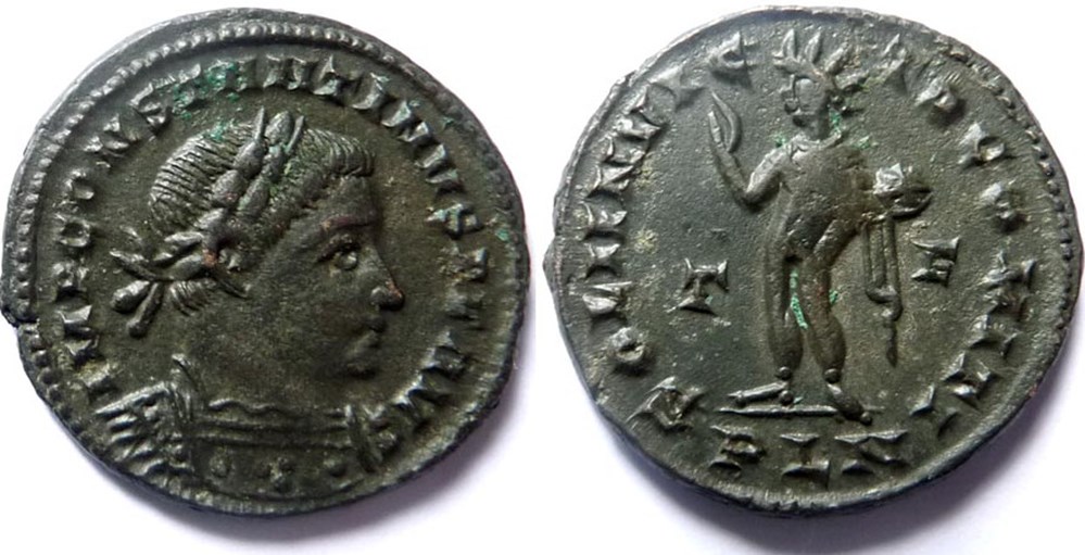 RIC 121a/Constantin 1er 310/Londres/SOLI INVICTO COMITI monnaies antiques romaines imperiales et republicaines ric 121a constantin 1er 310 londres soli invicto comiti