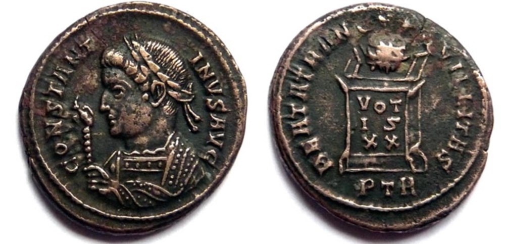 BEATA TRANQUILLITAS/321/Trèves monnaies antiques romaines imperiales et republicaines beata tranquillitas 321 treves