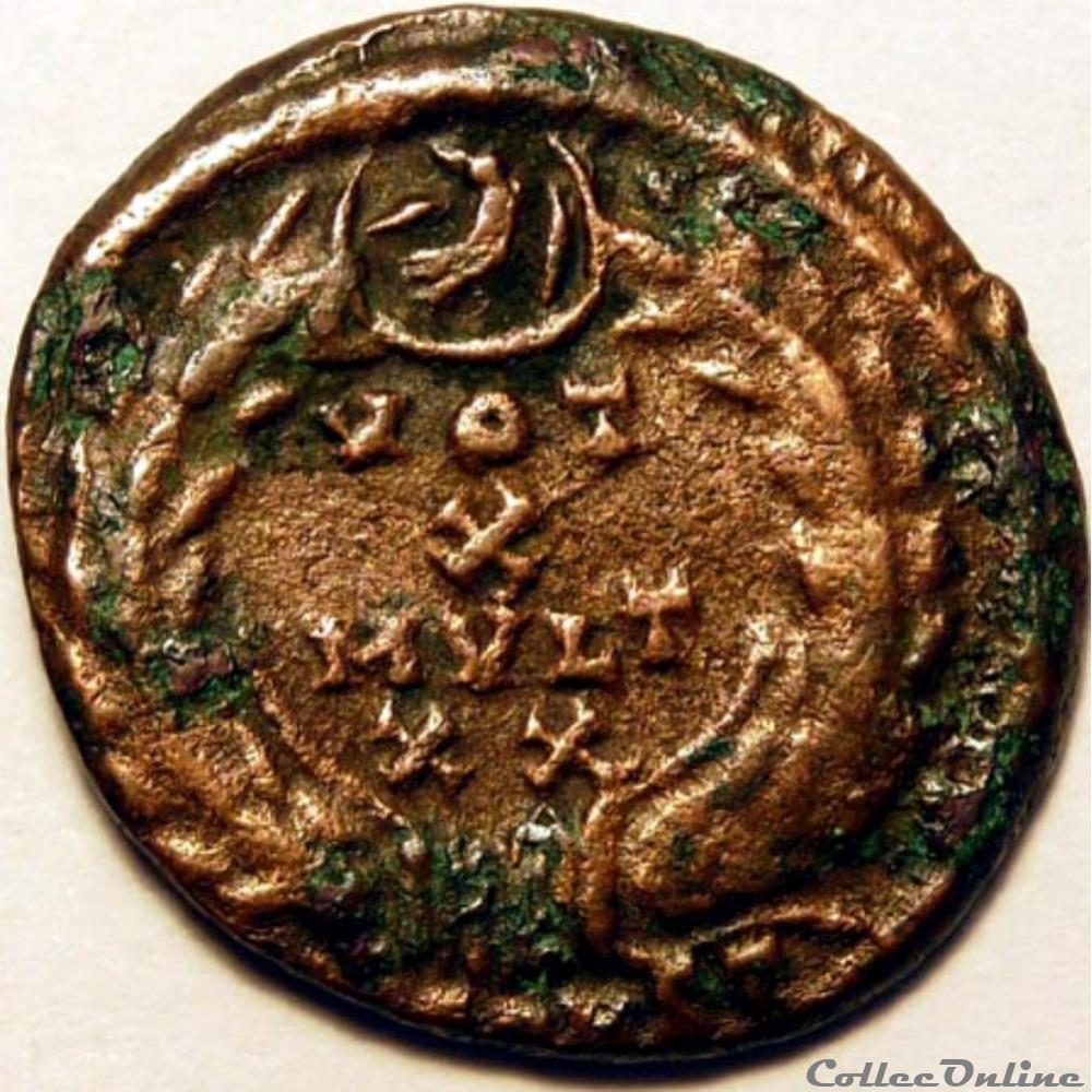 Julien II 362-363/Arles/VOT X MVLT XX monnaie antique av jc ap romaine julien ii 362 363 arles vot x mvlt xx