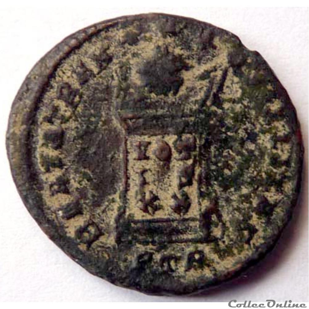 Crispus 321/Trèves/BEATA TRANQVILLITAS monnaie antique av jc ap romaine crispus 321 treves beata tranqvillitas