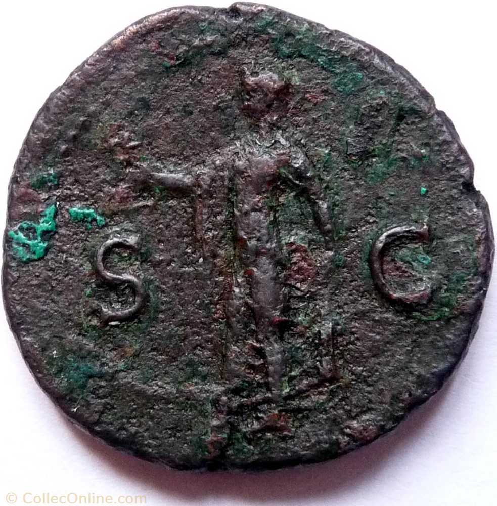 Domitien 77-78/Lyon/SPES SC monnaie antique av jc a ap romaine domitien 77 78 lyon spes sc