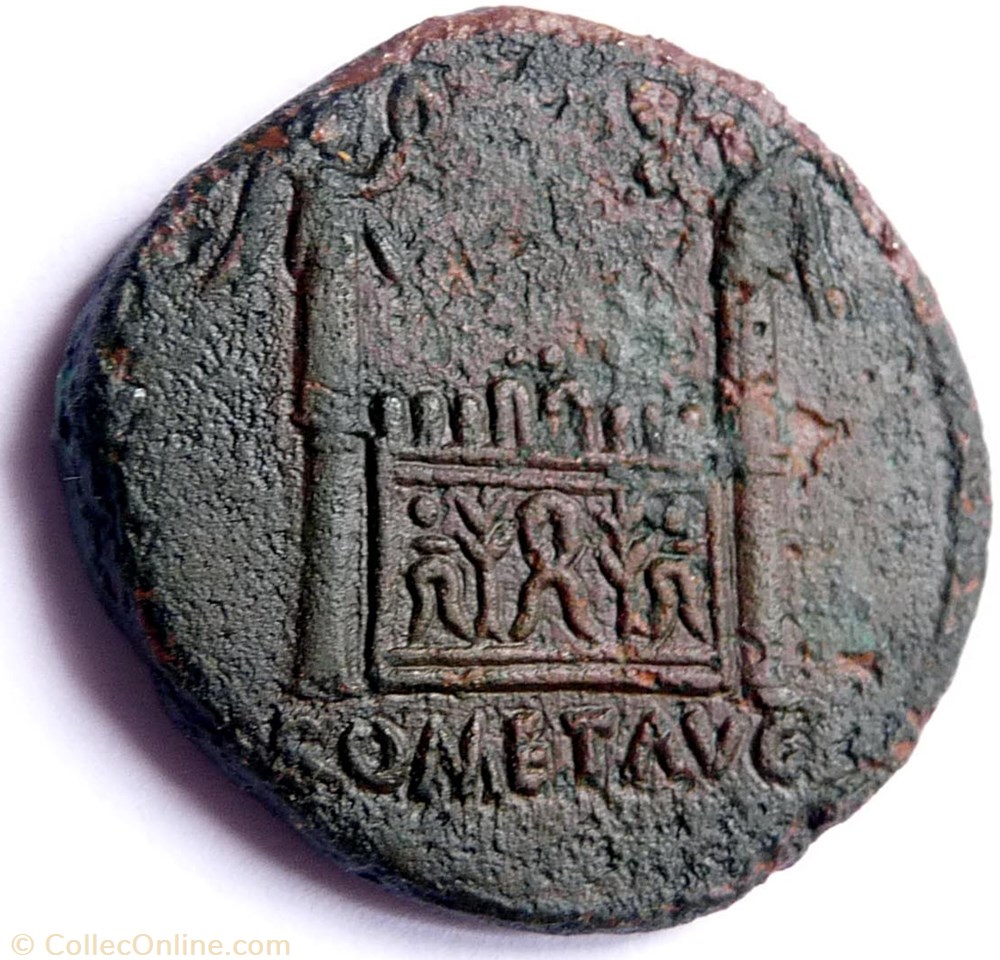 Tibère 14-37/As/Autel de Lyon 5 monnaie antique av jc ap romaine tibere 14 37 as autel de lyon