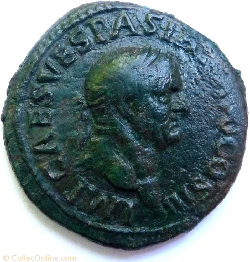 monnaie antique jc ap romaine vespasien 71 as rome aeqvitas avgvsti