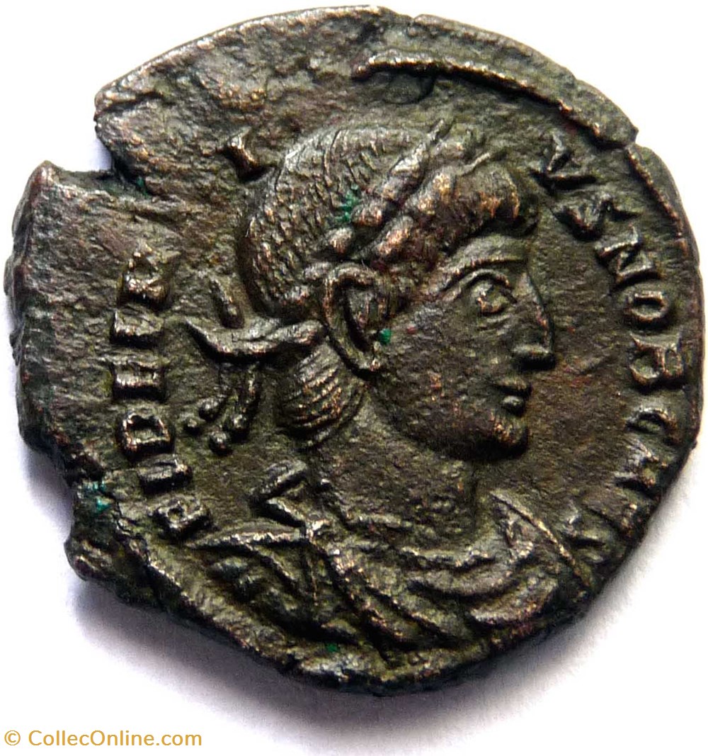 Delmace 335-337/Trèves/GLORIA EXERCITVS monnaies antiques romaines republicaines imperiales delmace 335 337 treves gloria exercitvs