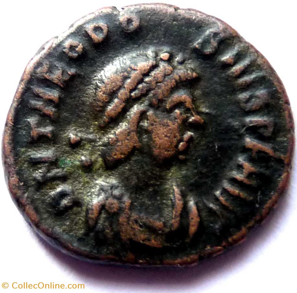 Théodose 388-392/Cyzique/SALVS REIPVBLICAE monnaie antique av jc ap romaine republicaine imperiale theodose 388 392 cyzique salvs reipvblicae