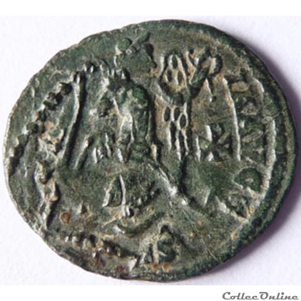 Imitation en surfrappe sur Constance II monnaie antique romaine imitation en surfrappe sur constance ii