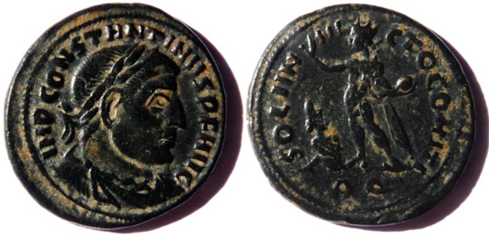 RIC 52/Constantin 1er 316-317/Rome/SOLI INVICTO COMITI divers antiques romaines imperiales et republicaines ric 52 constantin 1er 316 317 rome soli invicto comiti