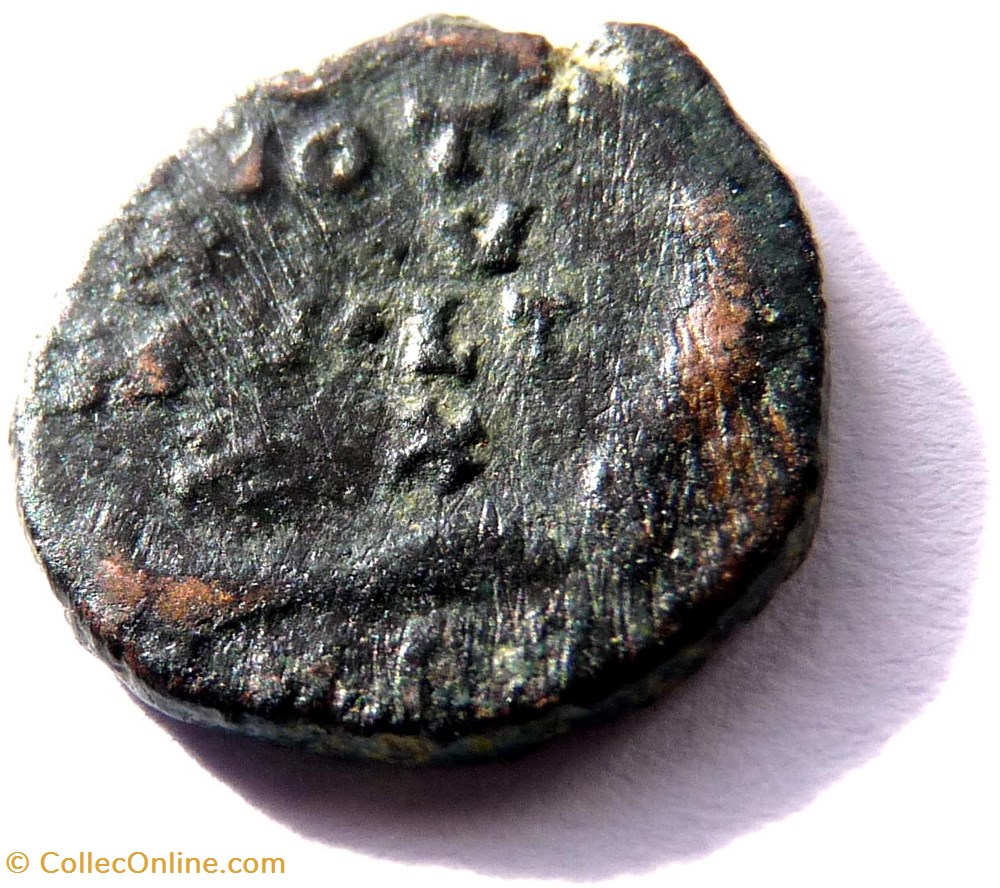 Valentinien II 378-383/Thessalonique/VOT XV MVLT XX monnaie antique av jc ap romaine republicaine imperiale valentinien ii 378 383 thessalonique vot xv mvlt xx