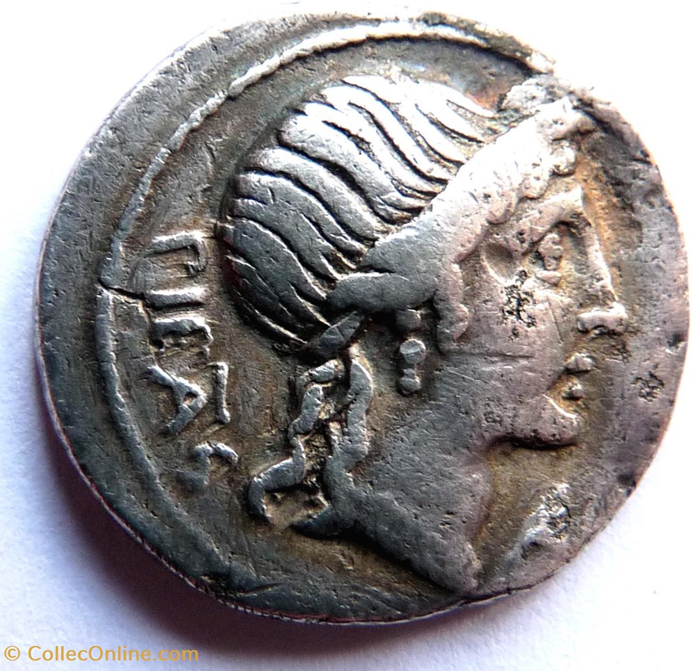 Gens Herennia 108-107/Denier/Rome/Pietas monnaies antiques romaines imperiales republicaines gens herennia 108 107 denier rome pietas