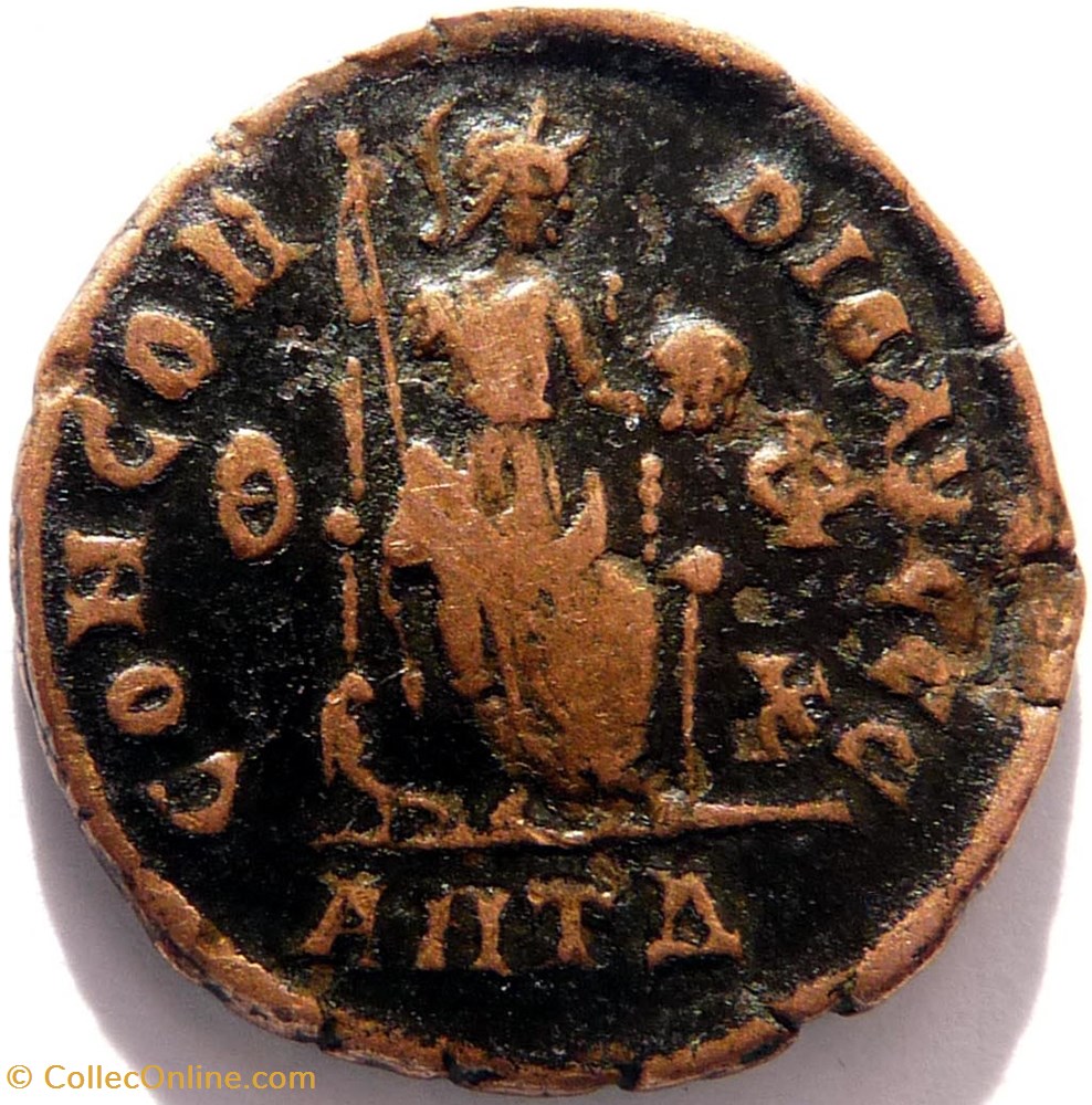 monnaie antique jc ap romaine republicaine imperiale theodose 378 383 antioche concordia avggg