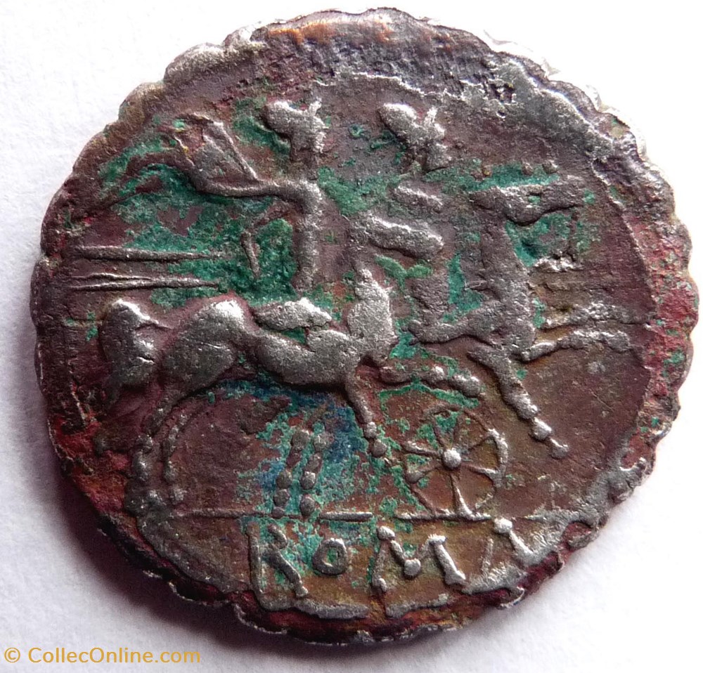 monnaies antiques romaines imperiales et republicaines denier serratus anonyme 209 208